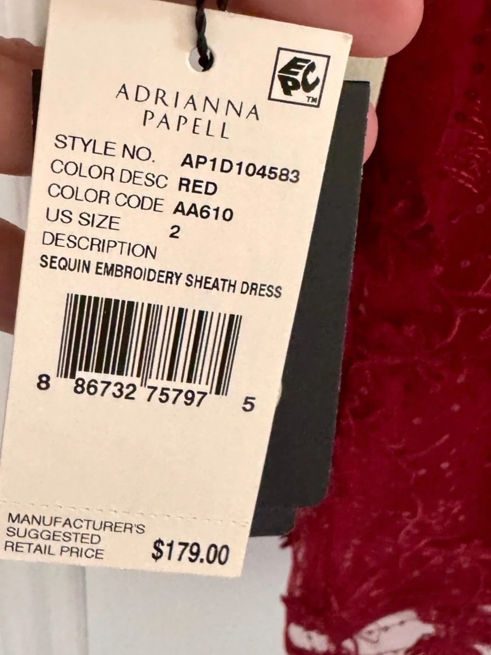 Adrianna Papell Floral Sequin Embroidered Lace Cocktail Dress 2 Pink Bell Sleeve - Picture 14 of 14